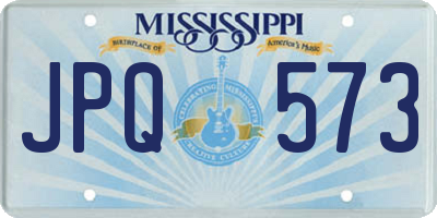 MS license plate JPQ573