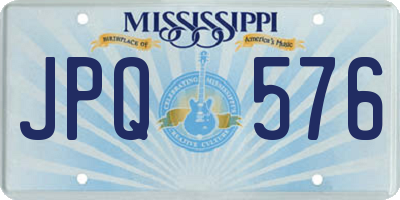 MS license plate JPQ576