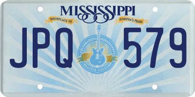 MS license plate JPQ579