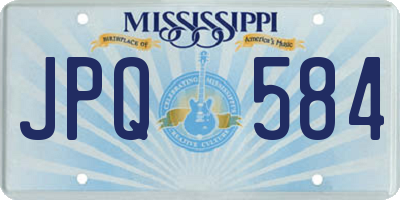 MS license plate JPQ584