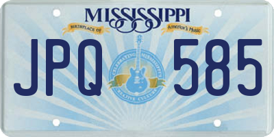 MS license plate JPQ585