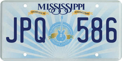 MS license plate JPQ586