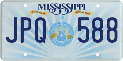 MS license plate JPQ588