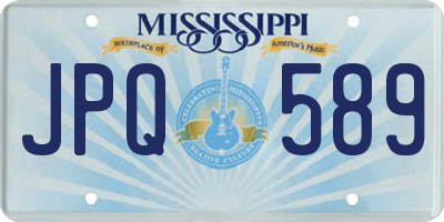 MS license plate JPQ589