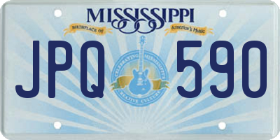MS license plate JPQ590