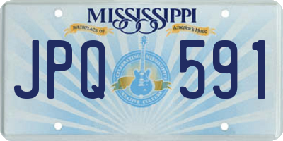 MS license plate JPQ591