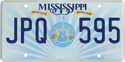 MS license plate JPQ595