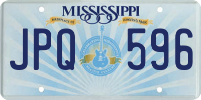 MS license plate JPQ596