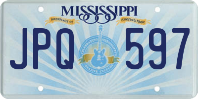 MS license plate JPQ597