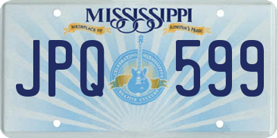 MS license plate JPQ599