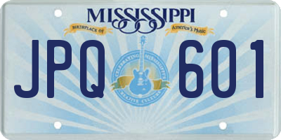 MS license plate JPQ601