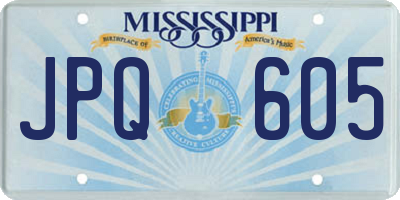 MS license plate JPQ605