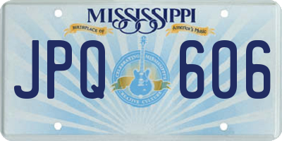 MS license plate JPQ606