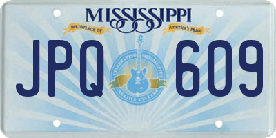 MS license plate JPQ609