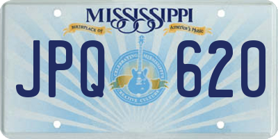 MS license plate JPQ620