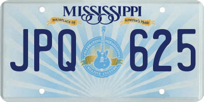 MS license plate JPQ625