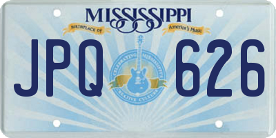 MS license plate JPQ626