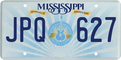 MS license plate JPQ627