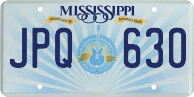 MS license plate JPQ630