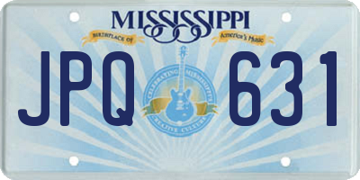 MS license plate JPQ631