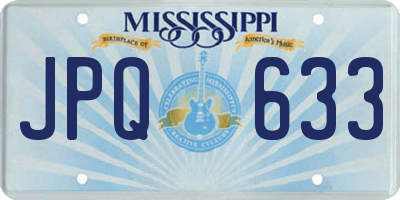 MS license plate JPQ633