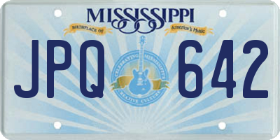 MS license plate JPQ642