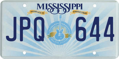 MS license plate JPQ644