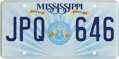 MS license plate JPQ646
