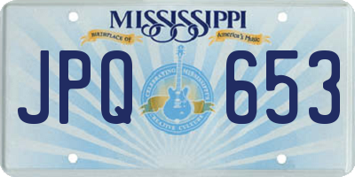 MS license plate JPQ653