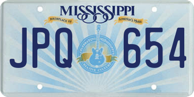 MS license plate JPQ654