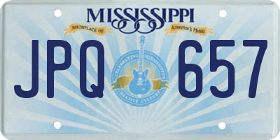 MS license plate JPQ657