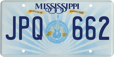 MS license plate JPQ662