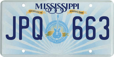 MS license plate JPQ663