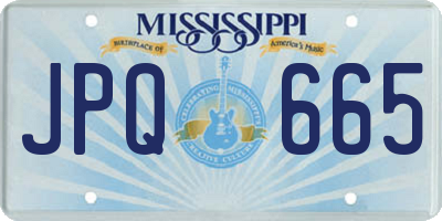 MS license plate JPQ665