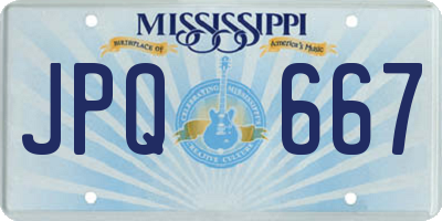 MS license plate JPQ667