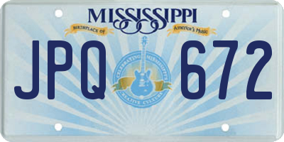 MS license plate JPQ672