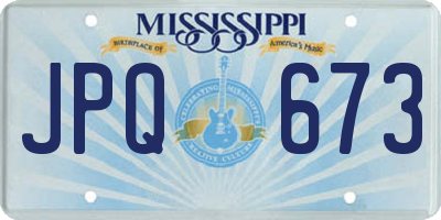 MS license plate JPQ673