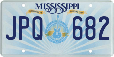 MS license plate JPQ682