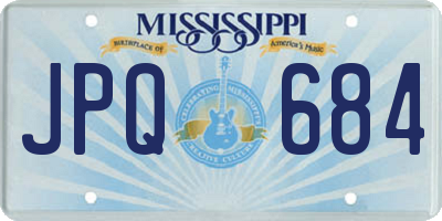 MS license plate JPQ684
