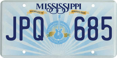 MS license plate JPQ685