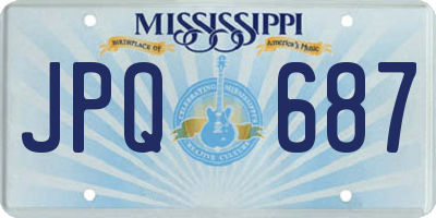 MS license plate JPQ687