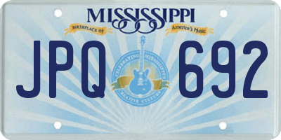 MS license plate JPQ692