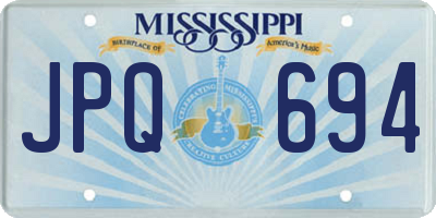 MS license plate JPQ694