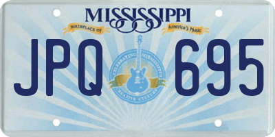 MS license plate JPQ695