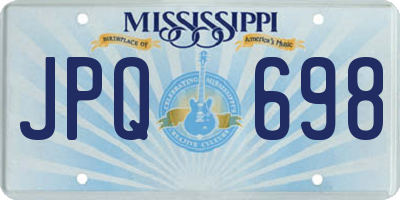 MS license plate JPQ698