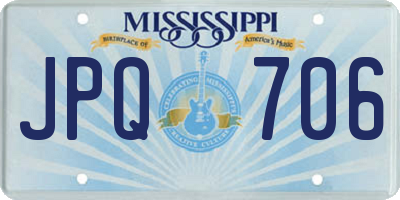 MS license plate JPQ706