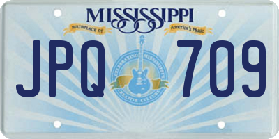 MS license plate JPQ709
