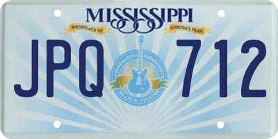 MS license plate JPQ712