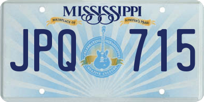MS license plate JPQ715