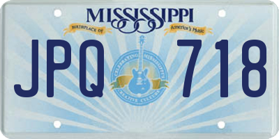 MS license plate JPQ718